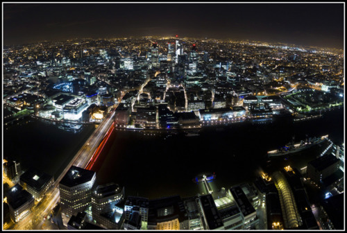 Photo from the top of London's Shard in London Bridge