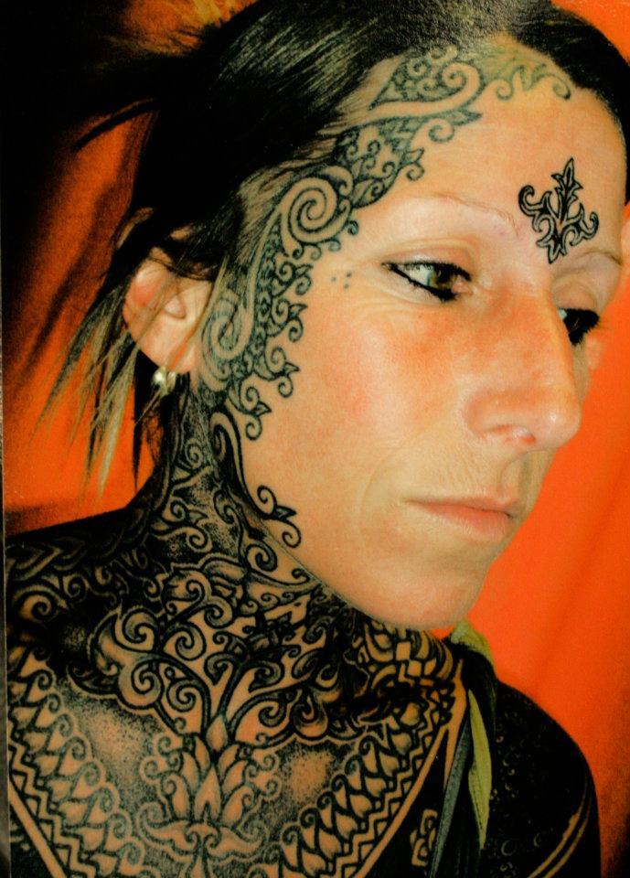 Female Facial Tattoos 97