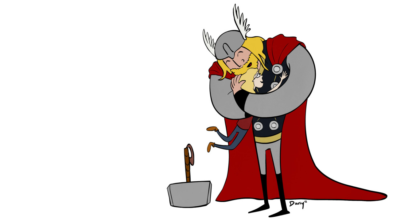 Out of all of the Avengers, I’m pretty sure Thor would give the best bear hug. –daisymay