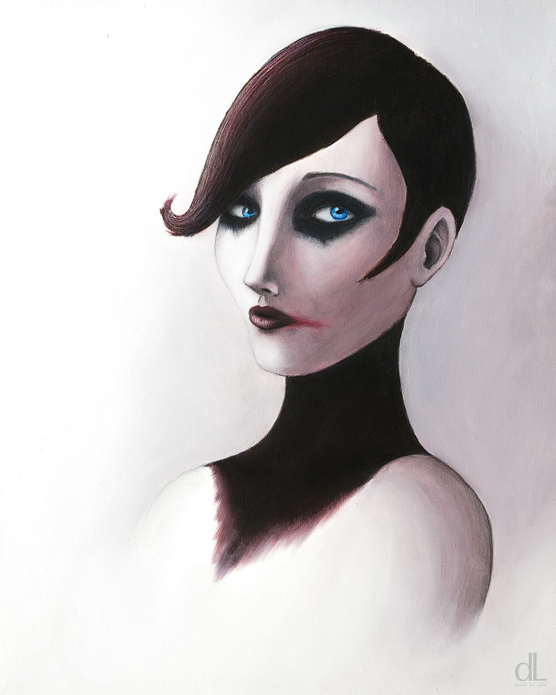 “After the Masquerade” oil, graphite & colored pencil on 16"x20" gesso board artist: David de Lara