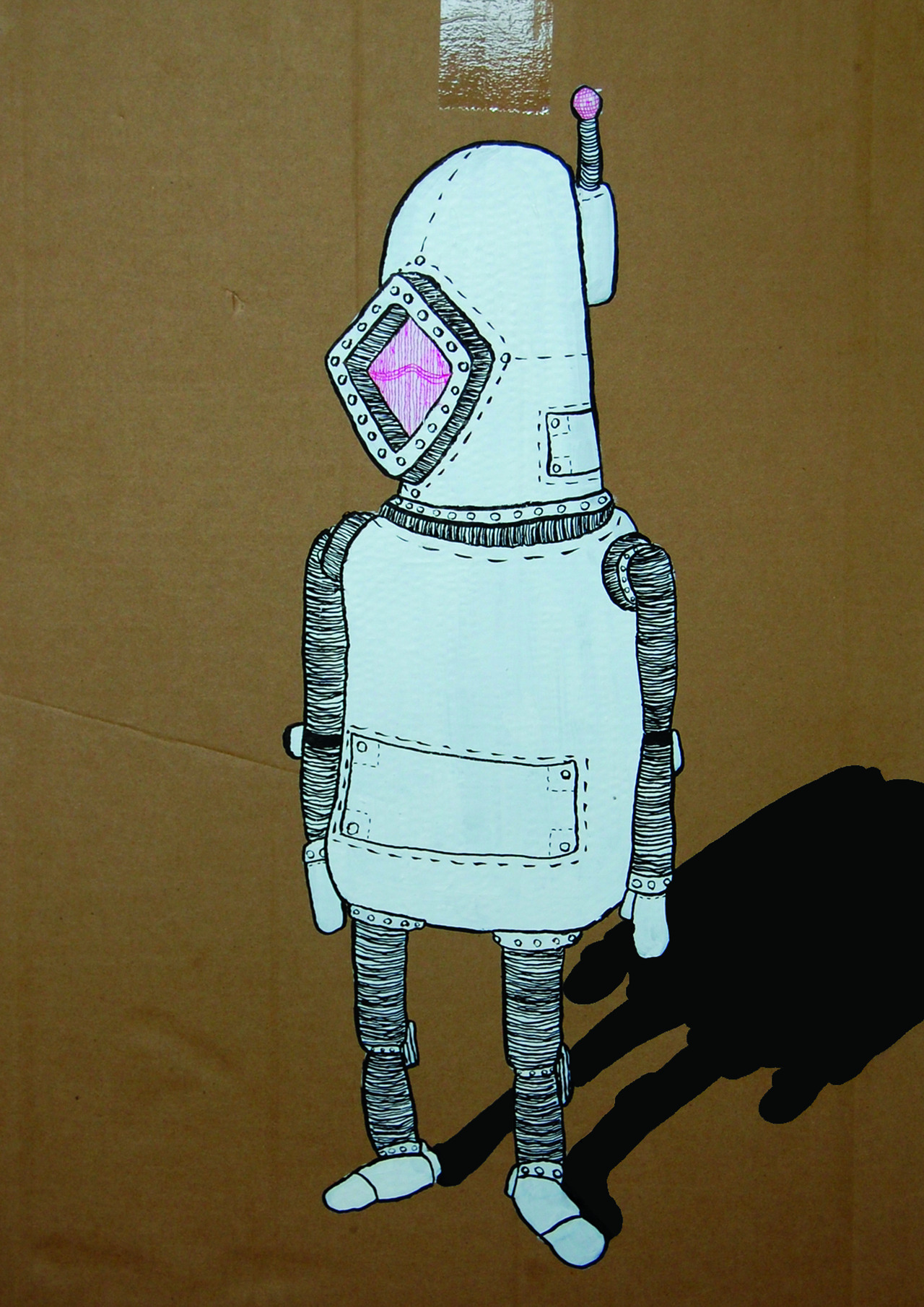 Acyrlic on cardboard. To see more work visit my tumblr