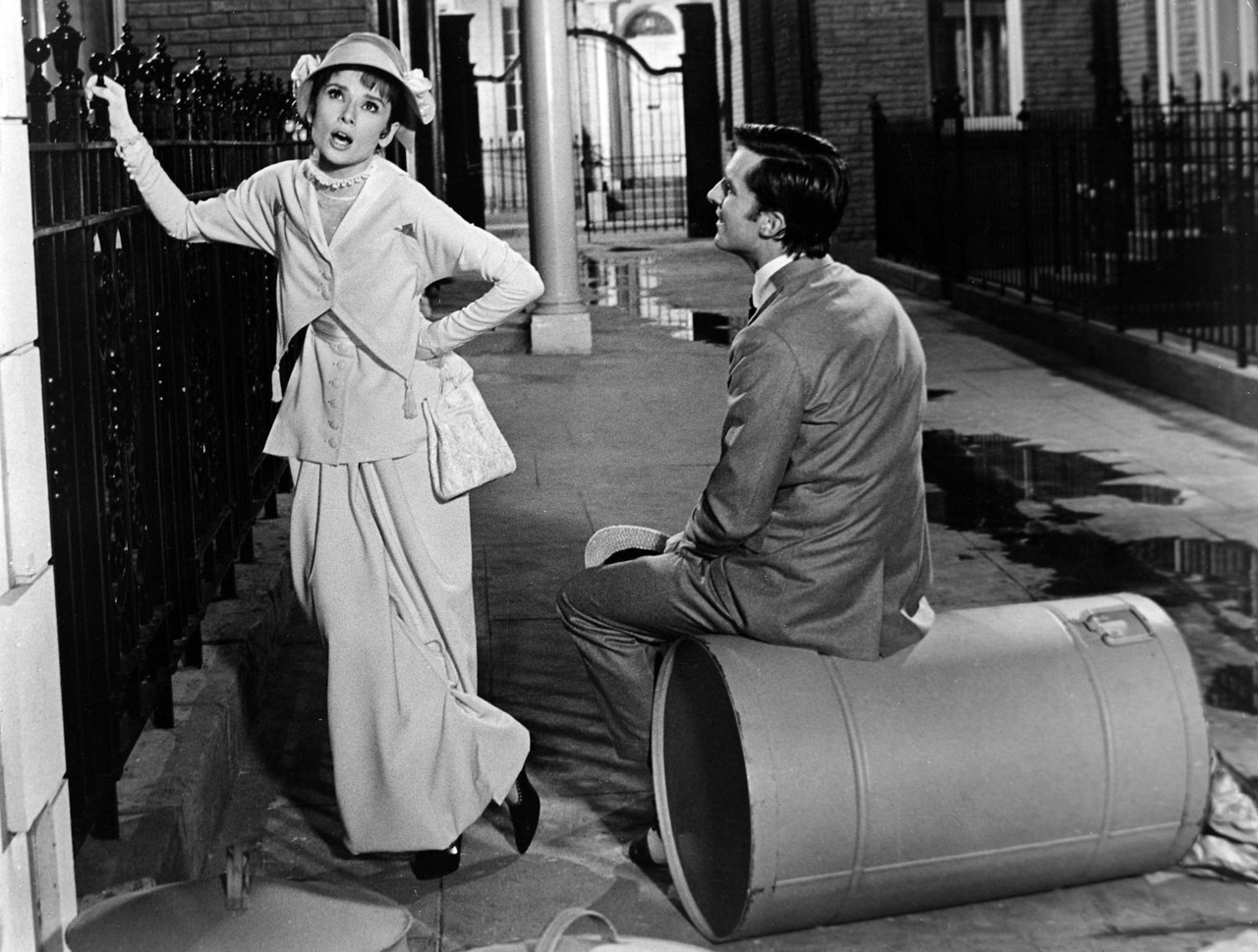 Audrey Hepburn and Jeremy Brett in a scene from MY FAIR LADY, 1964.