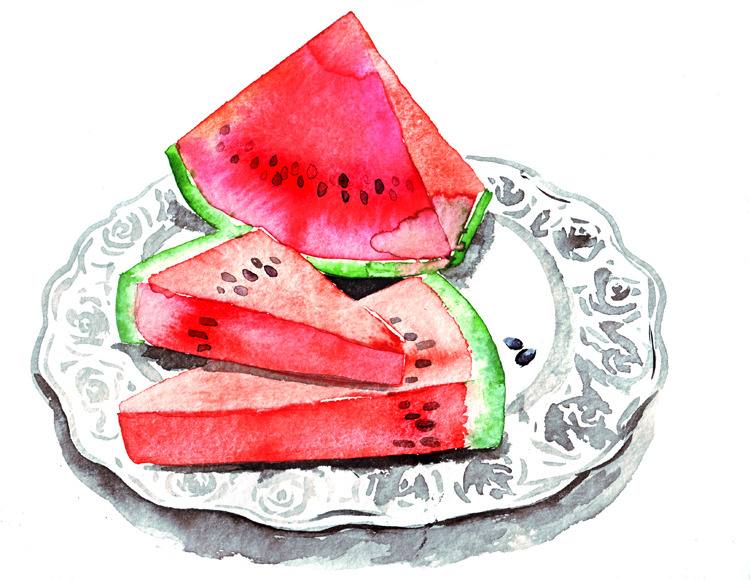 jennifer liked my watermelon-sketch very much. so she asked me to draw her watermelons. here they are. thank you jennifer! do you have a commission for me, too? (http://atomicocean.tumblr.com/)