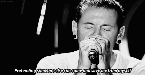 Image result for i don't like my mind now gif chester bennington