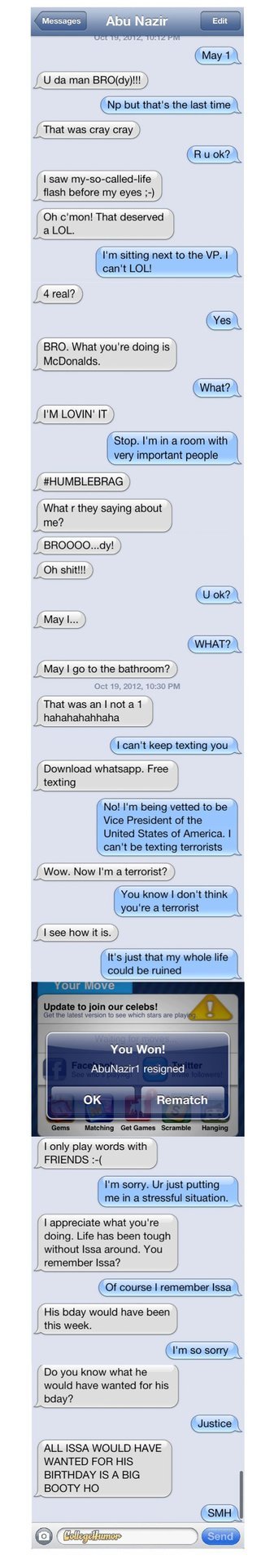 Texts between Abu Nazir and Brody. This is LEGIT.